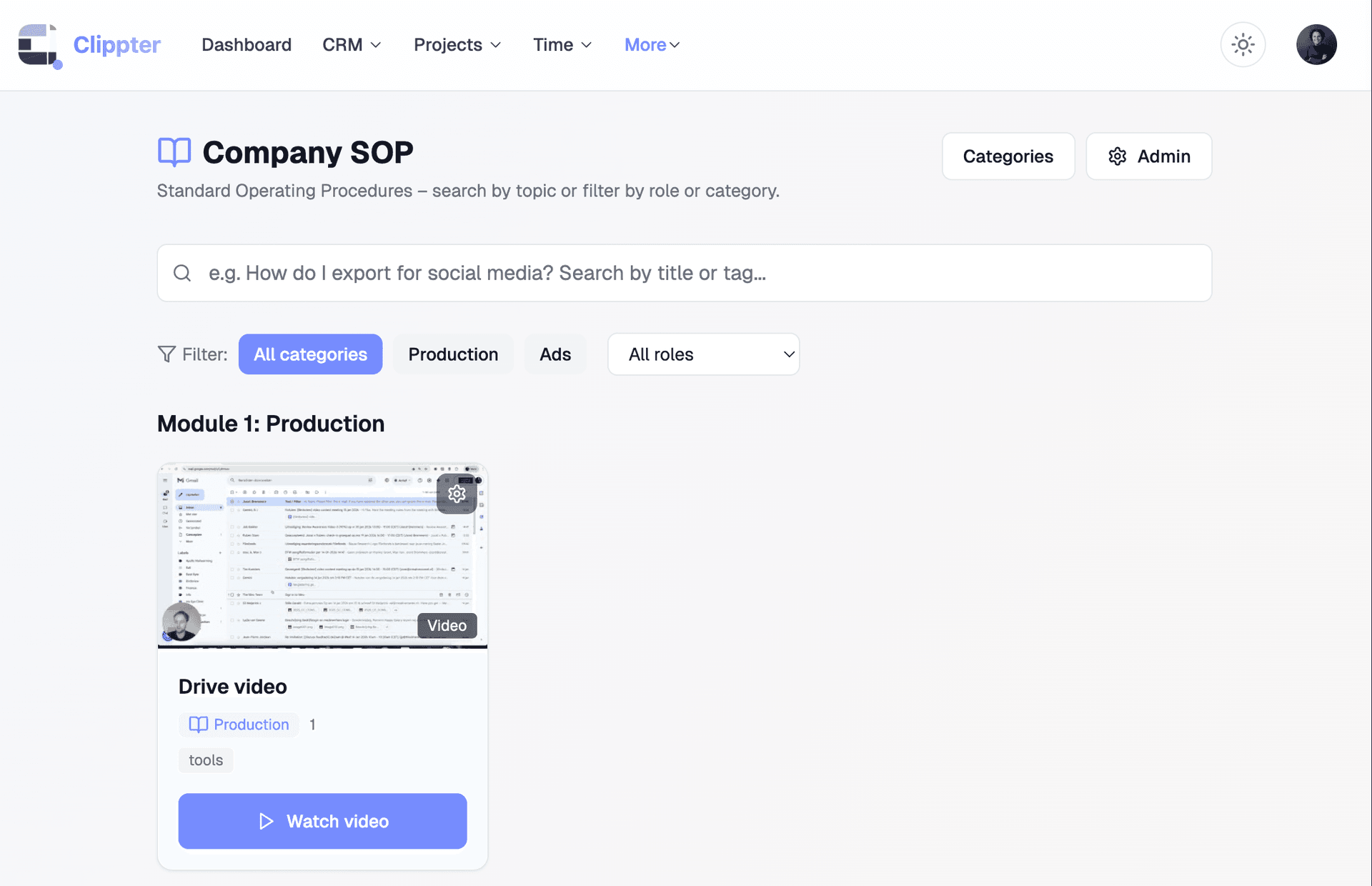 Company standard operating procedures